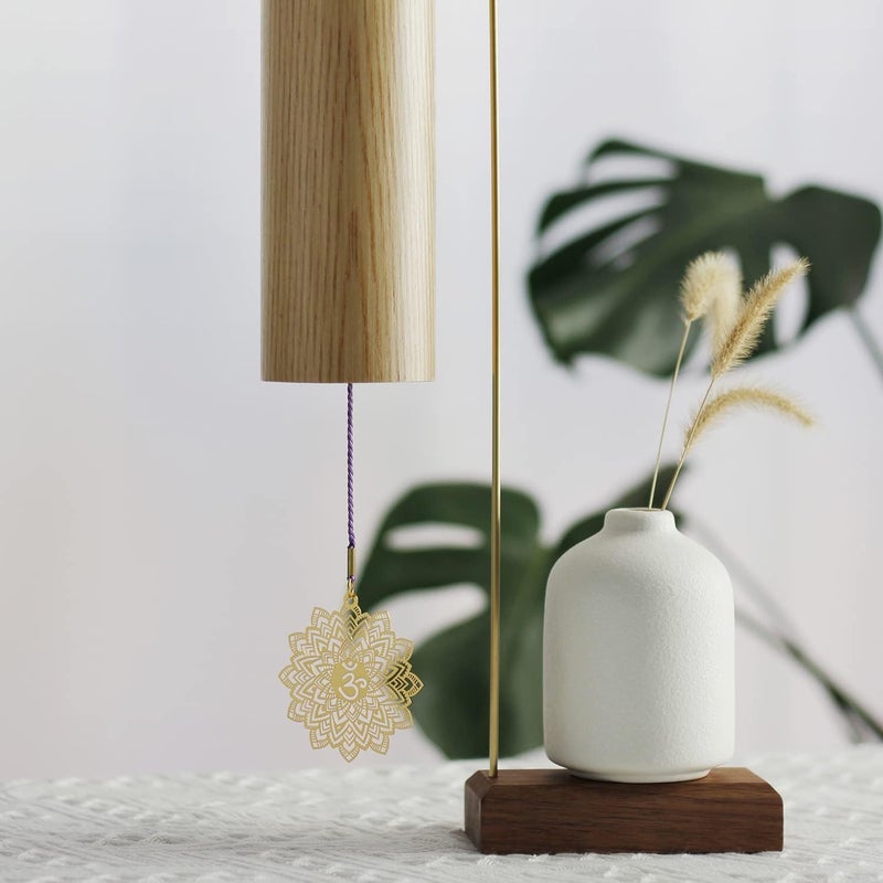Mowind Chakra Chimes Natural Bamboo Wind Chimes Meditation Chord Windchime Wind Bell for Home Decoration Zen Mindfulness Crown Chakra - Image 3